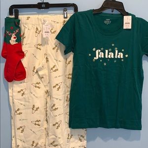 J. Crew Christmas pajama set